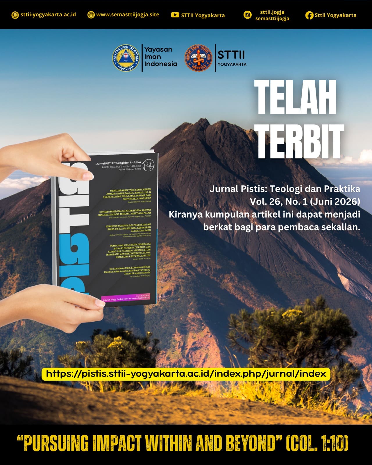 Telah Terbit Jurnal Pistis Vol. 26, No. 1 (Juni 2026)